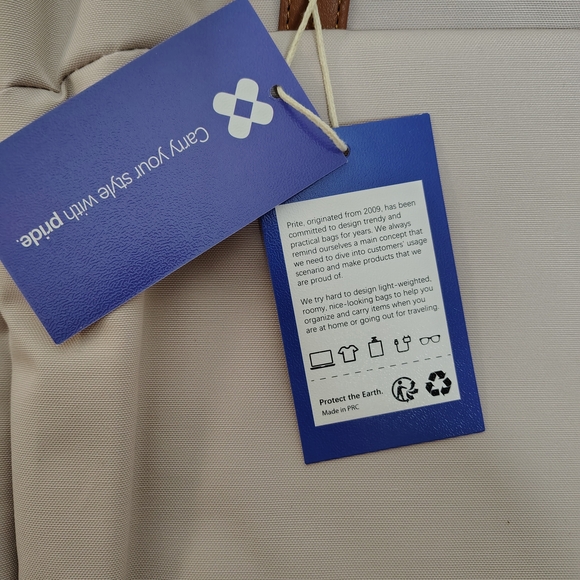 Prite Cream Laptop Tote Bag for Women Shoulder Bag Waterproof 11.8"X14 6"X3.5" - Picture 13 of 13